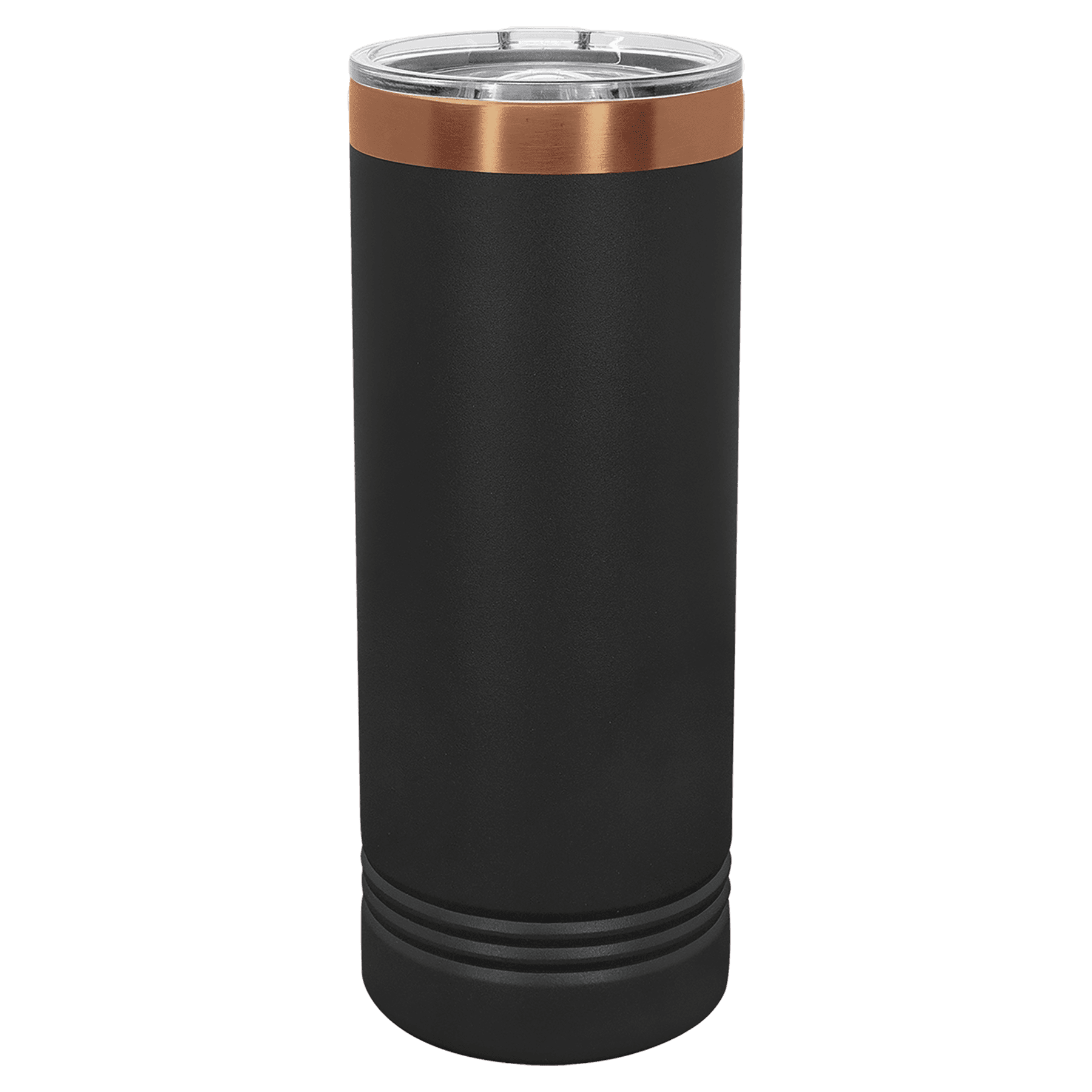 22oz Skinny Tumbler - Black/Rose Gold - Laser Engraving