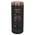 22oz Skinny Tumbler - Black/Rose Gold - Laser Engraving