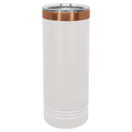 22oz Skinny Tumbler - White/Rose Gold - Laser Engraving