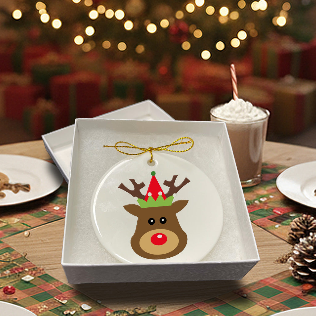 Case of 3" Round Personalized Ceramic Ornament w/Gift Box (Qty 12 or 35 or 70)