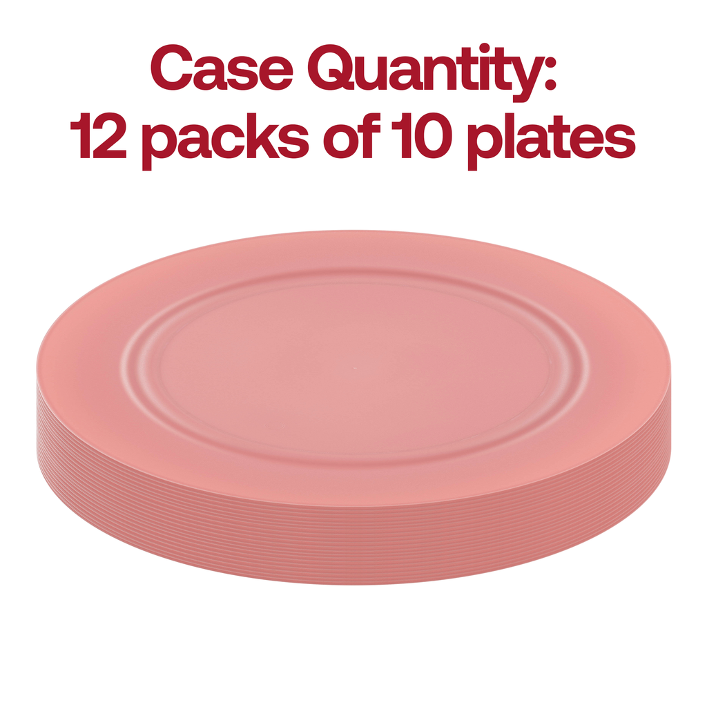 Matte Fuchsia Round Disposable Plastic Appetizer/Salad Plates (7.5")