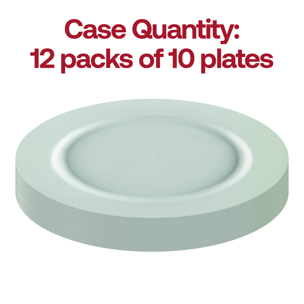 Matte Turquoise Round Disposable Plastic Appetizer/Salad Plates (7.5")