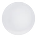White with Silver Rim Organic Round Disposable Plastic Appetizer/Salad Plates (7.5")