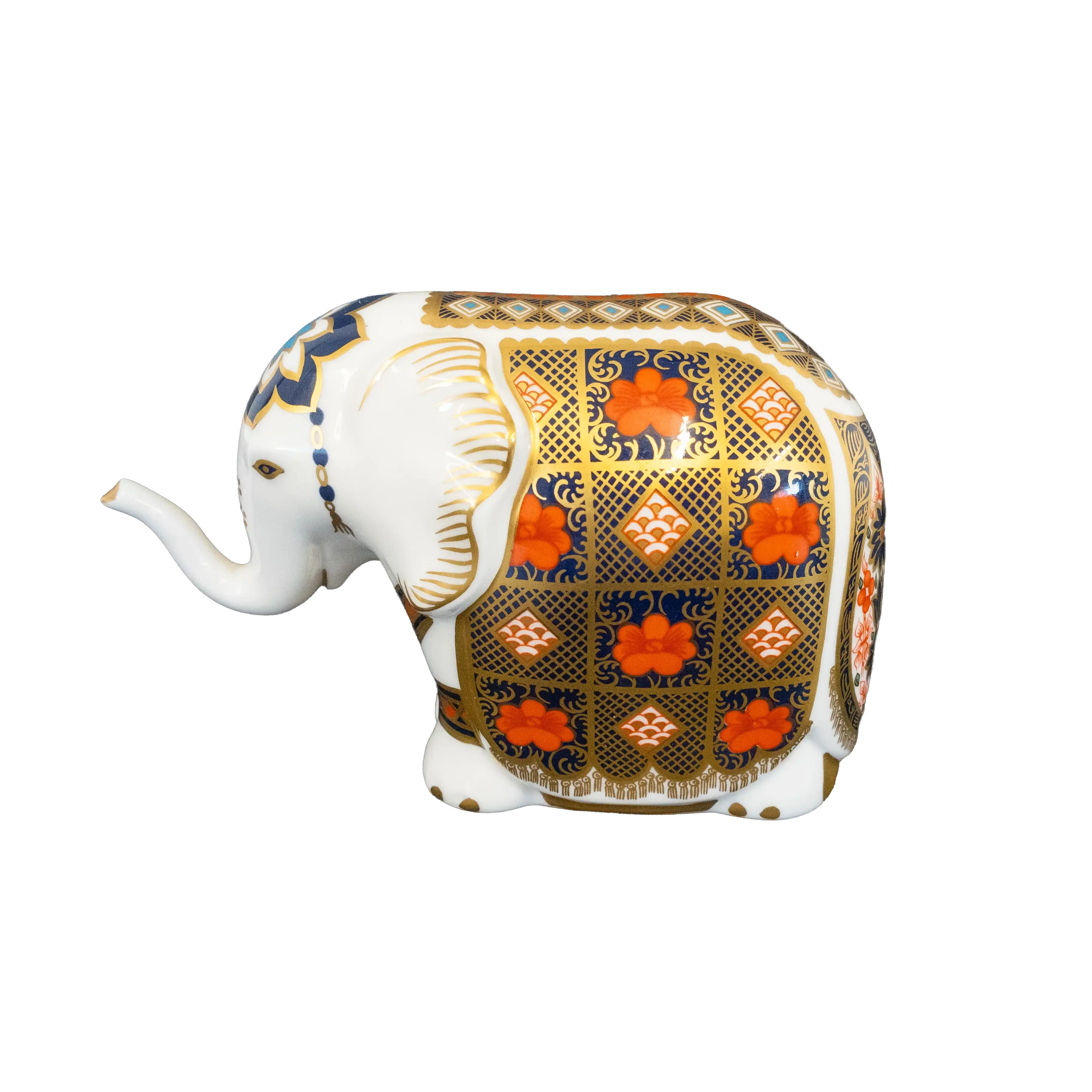 Royal Crown Derby Imari Small Elephant Paperweight
