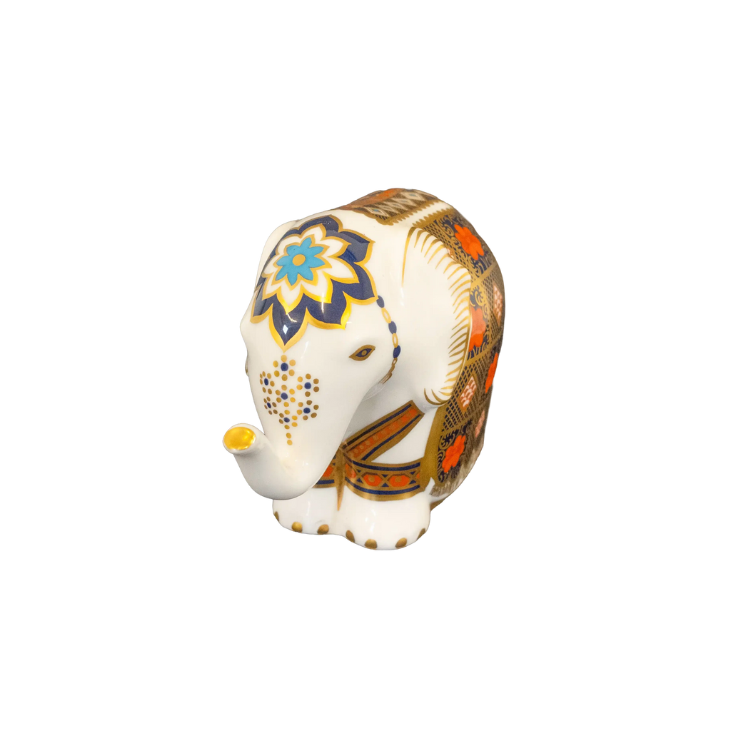 Royal Crown Derby Imari Small Elephant Paperweight