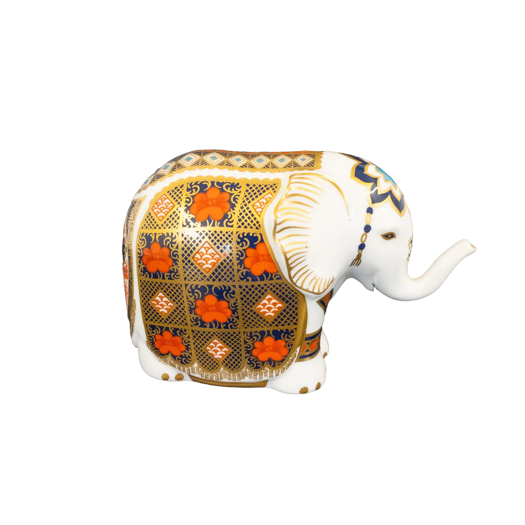 Royal Crown Derby Imari Small Elephant Paperweight