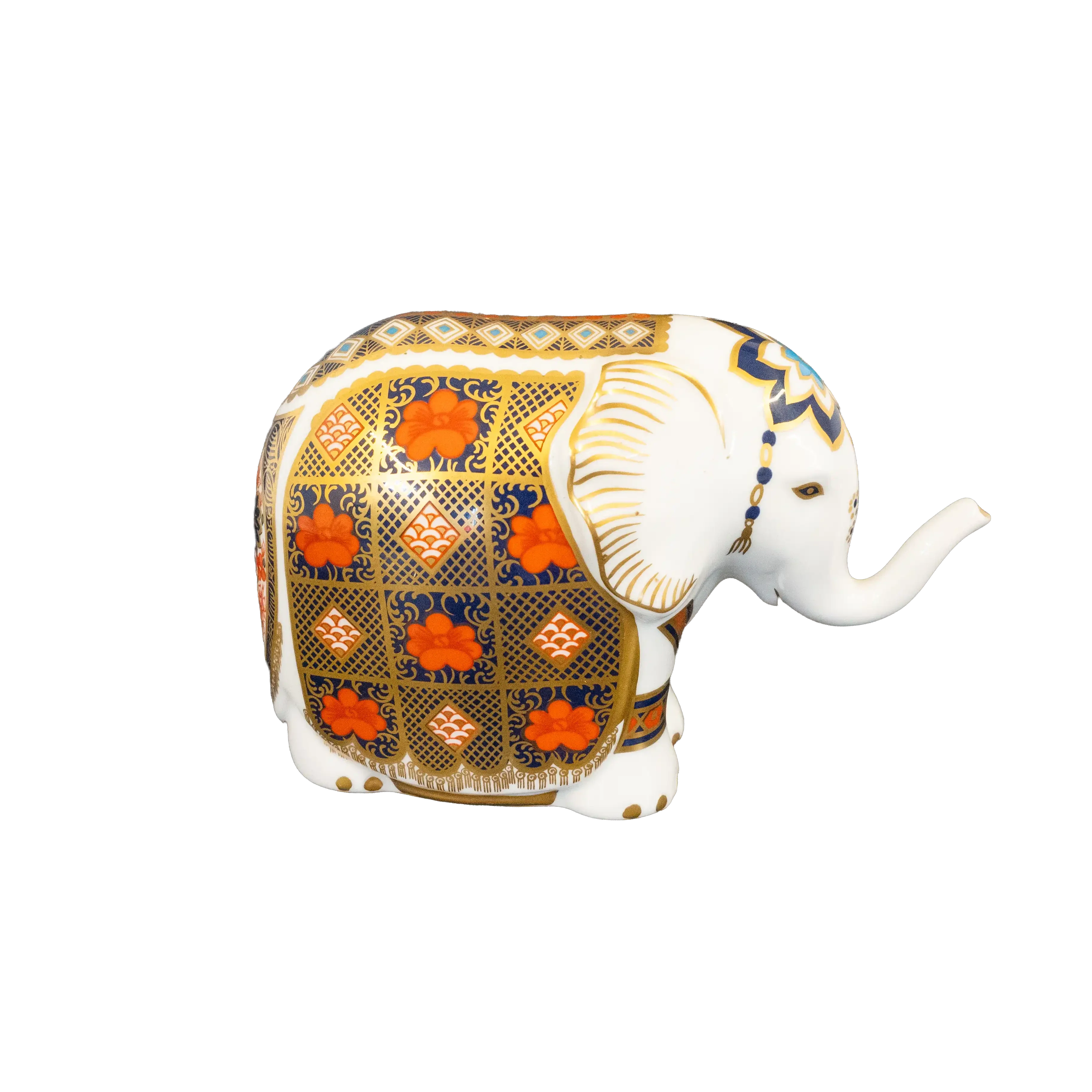 Royal Crown Derby Imari Small Elephant Paperweight