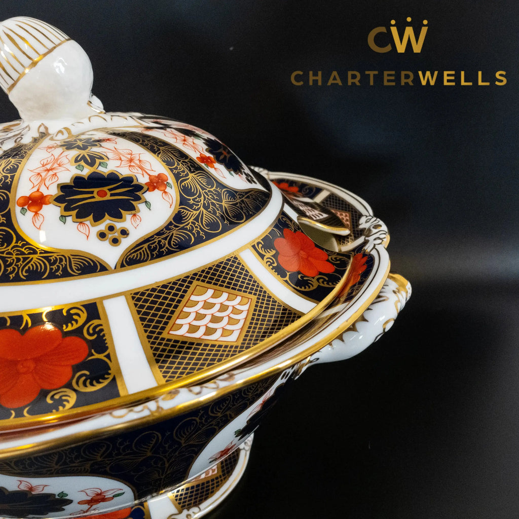 Royal Crown Derby Imari 1128 Soup Tureen & Stand