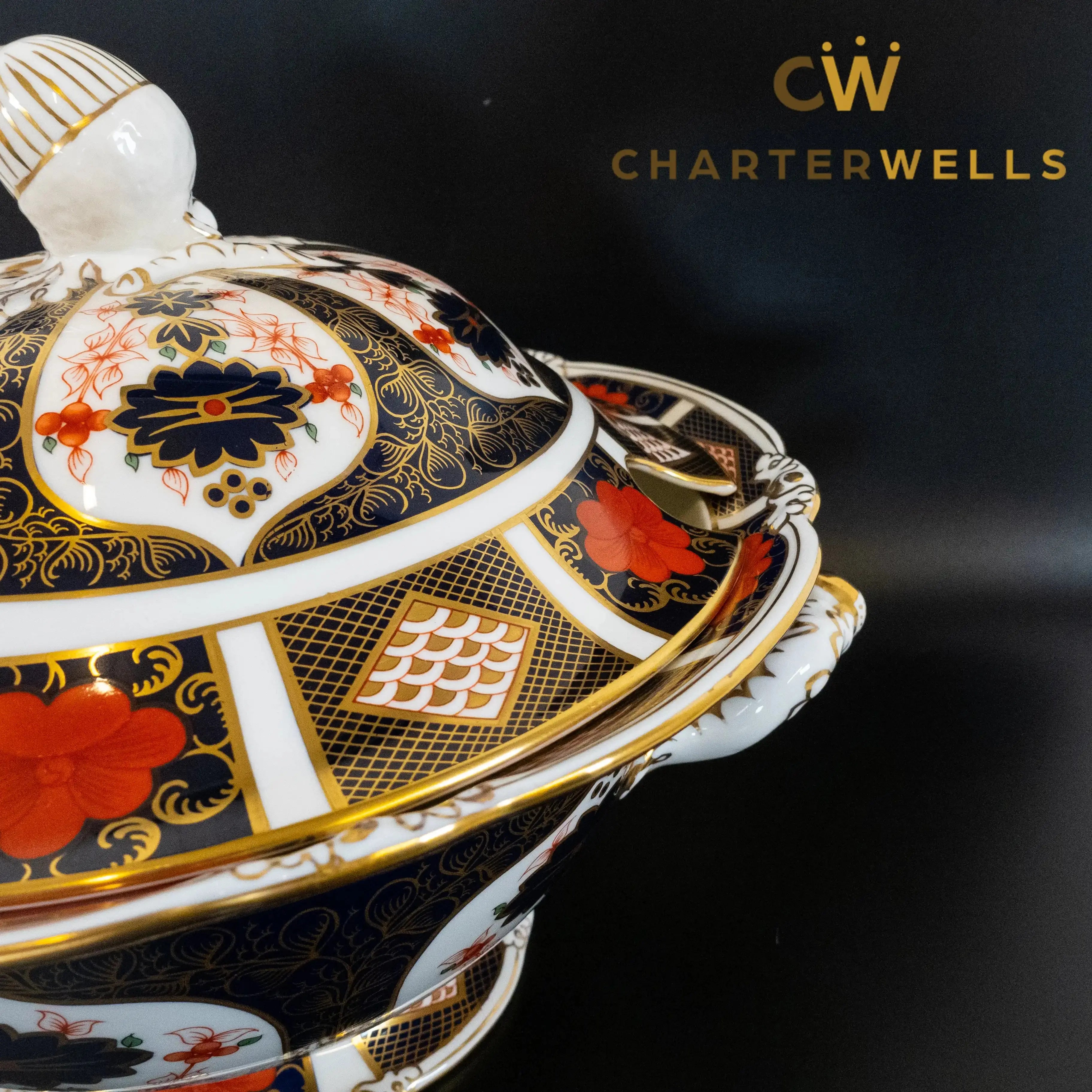 Royal Crown Derby Imari 1128 Soup Tureen & Stand