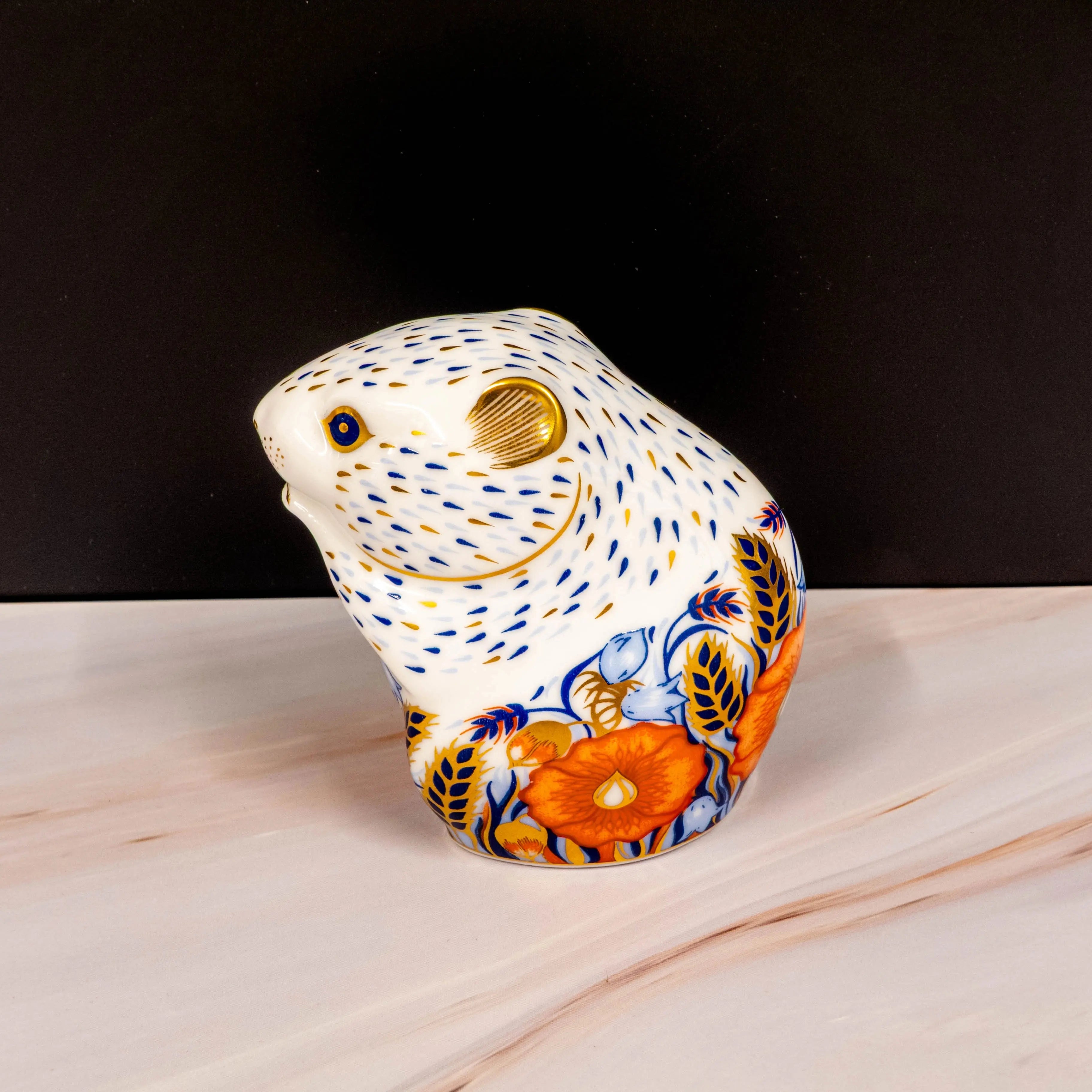 Royal Crown Derby Poppy Mouse Paperweight Bone China