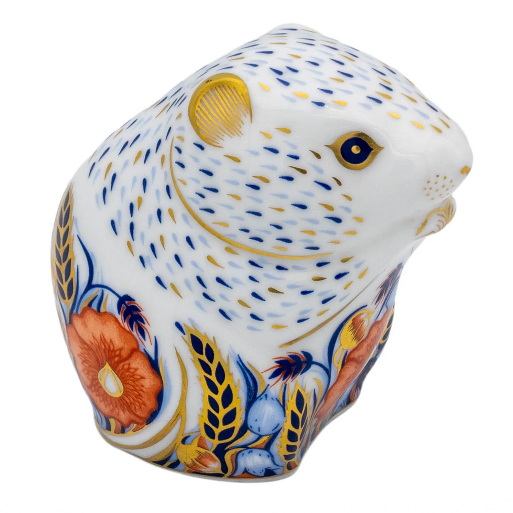 Royal Crown Derby Poppy Mouse Paperweight Bone China