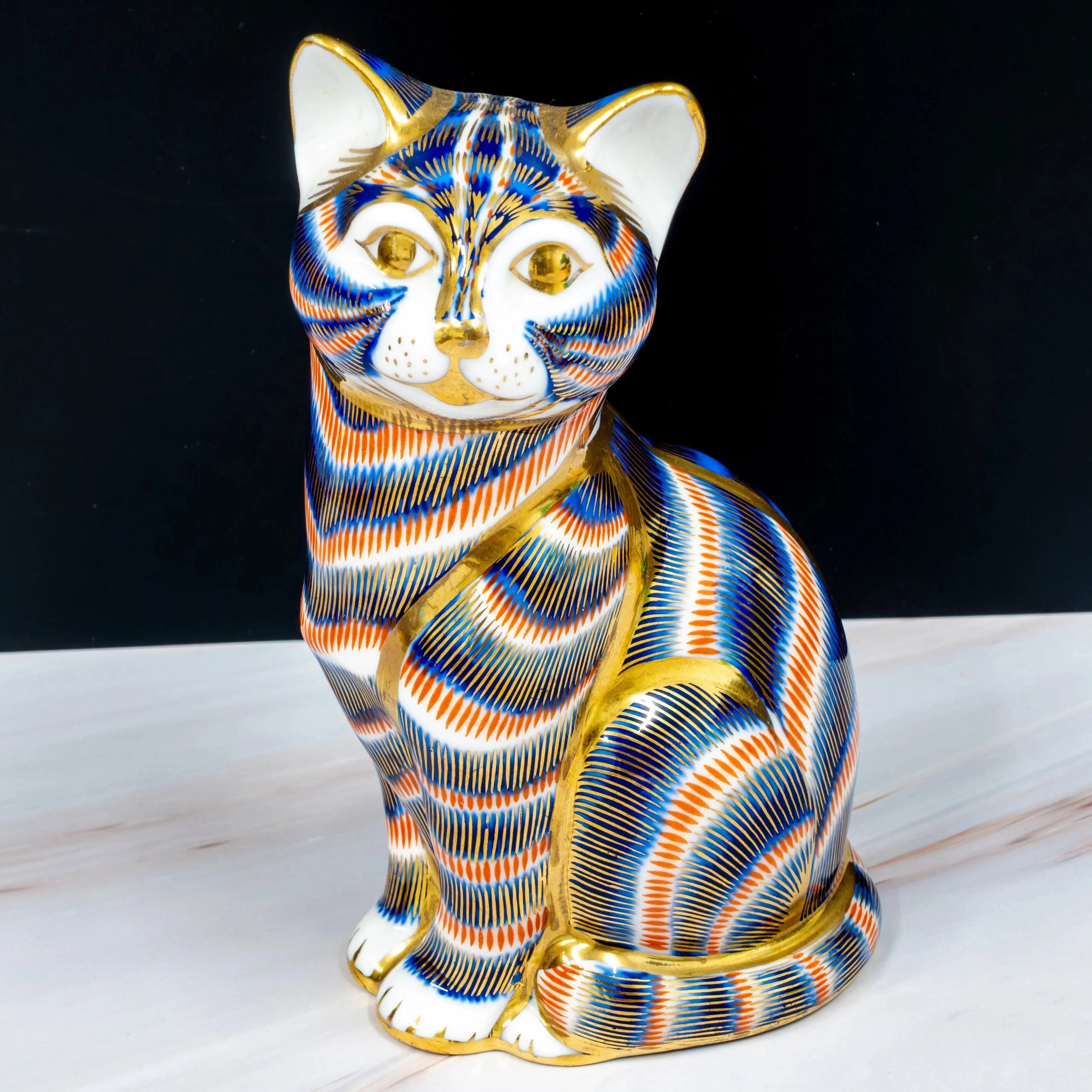 Royal Crown Derby Doulton Cat Paperweight Bone China