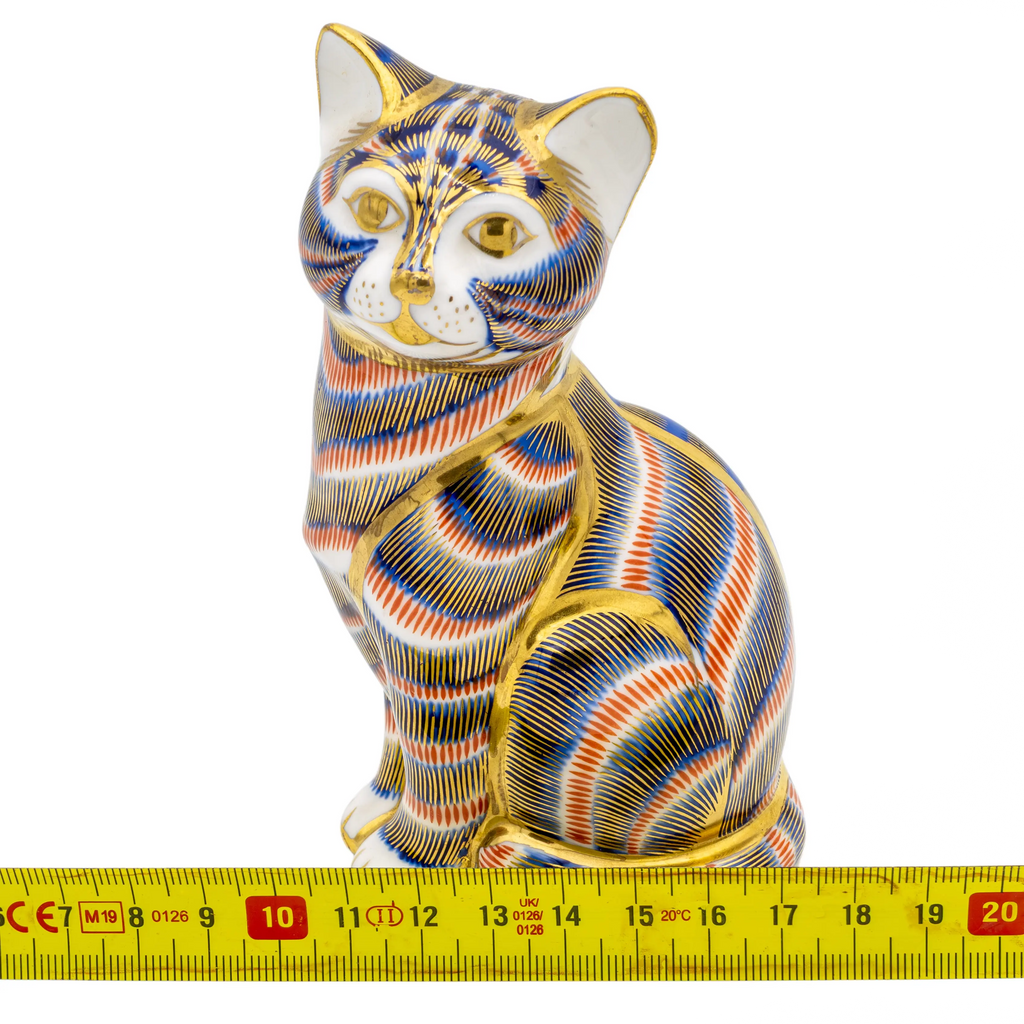 Royal Crown Derby Doulton Cat Paperweight Bone China