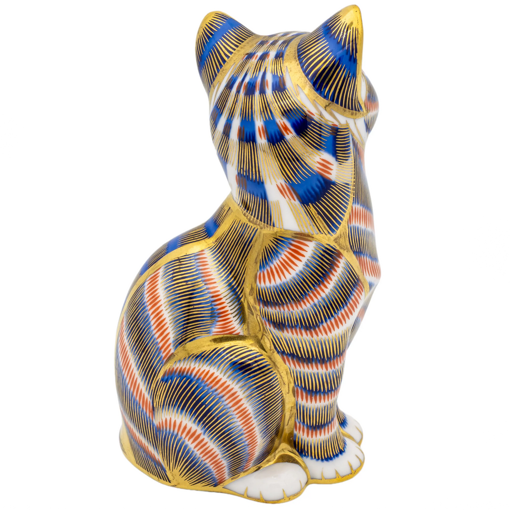 Royal Crown Derby Doulton Cat Paperweight Bone China