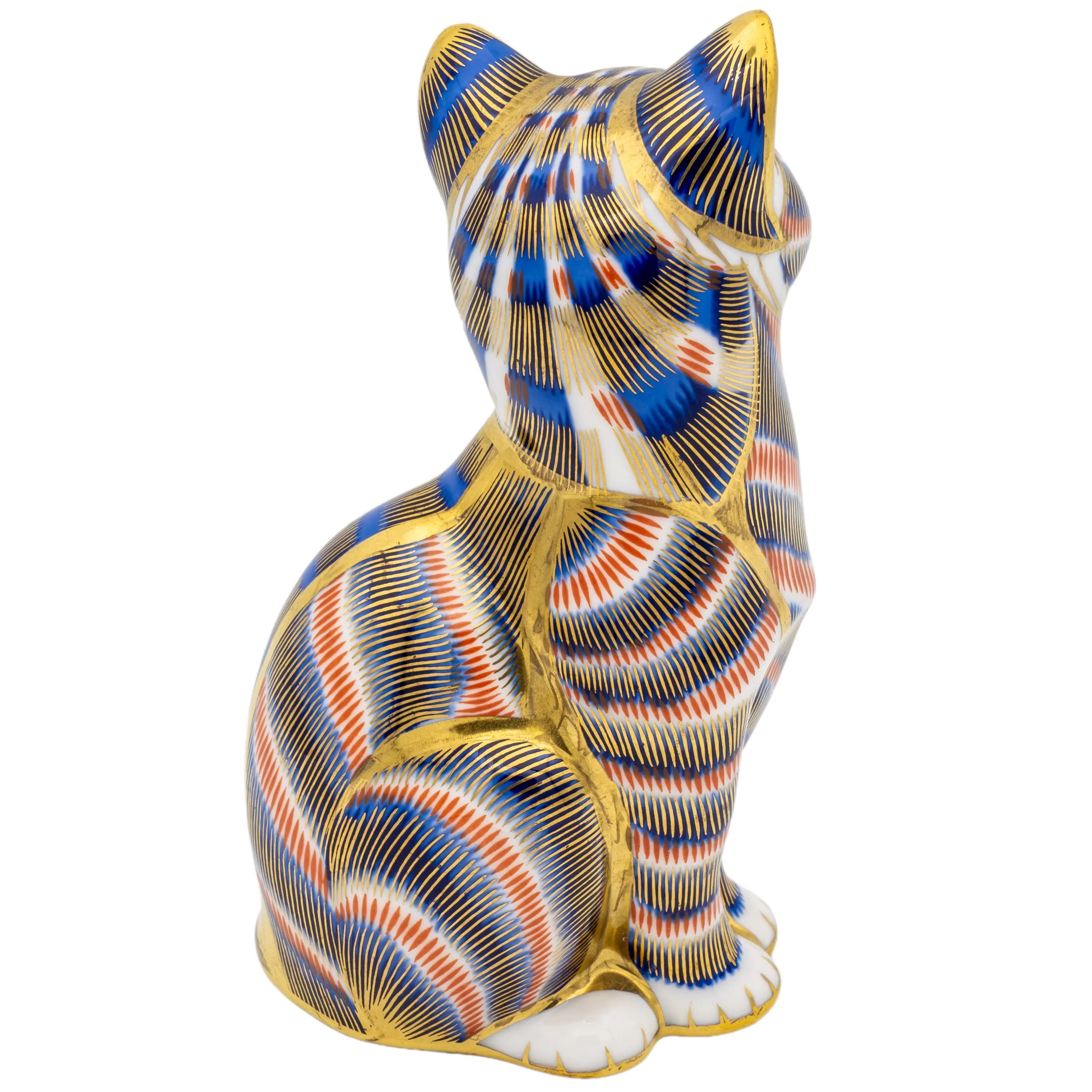 Royal Crown Derby Doulton Cat Paperweight Bone China