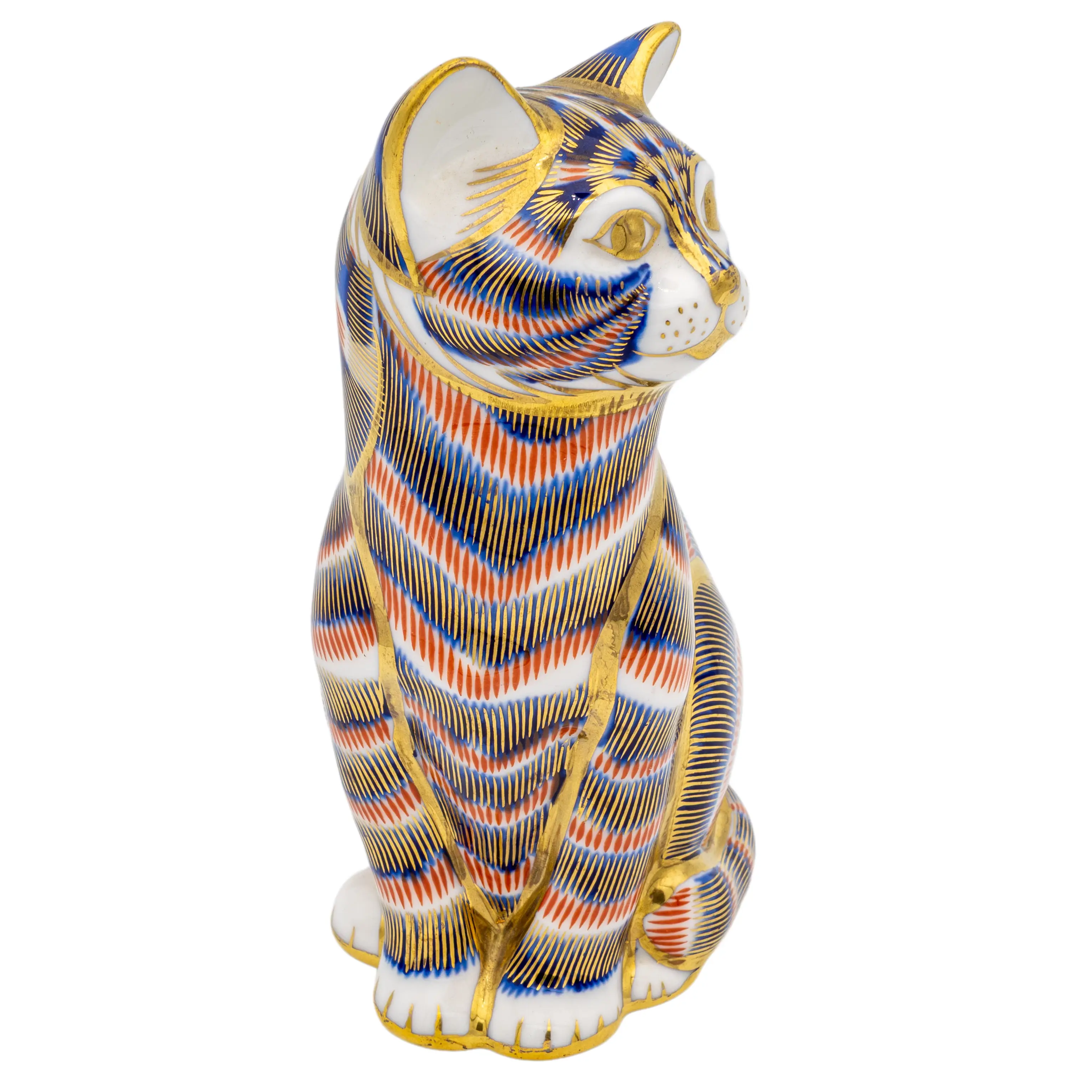 Royal Crown Derby Doulton Cat Paperweight Bone China