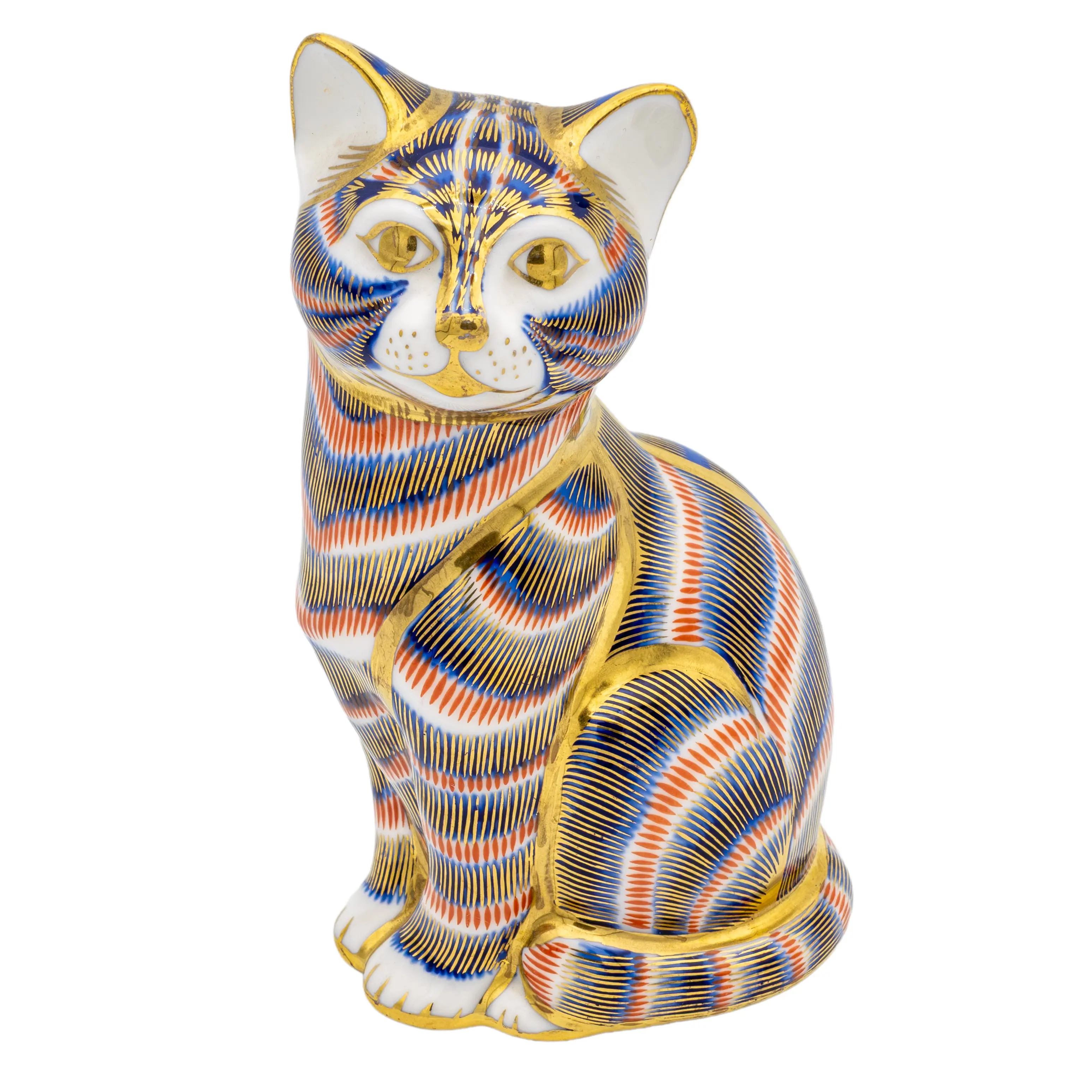 Royal Crown Derby Doulton Cat Paperweight Bone China