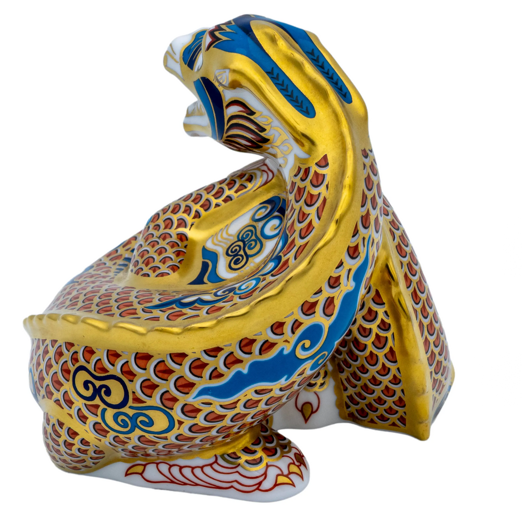 Royal Crown Derby Dragon of Happiness Paperweight Bone China