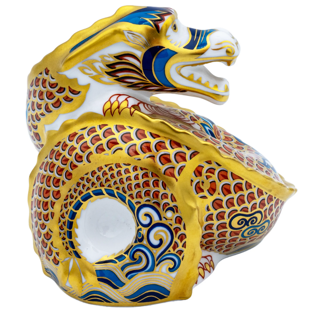 Royal Crown Derby Dragon of Happiness Paperweight Bone China