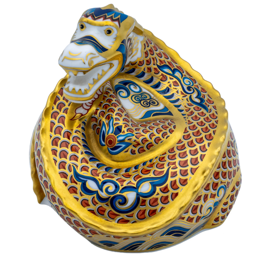 Royal Crown Derby Dragon of Happiness Paperweight Bone China