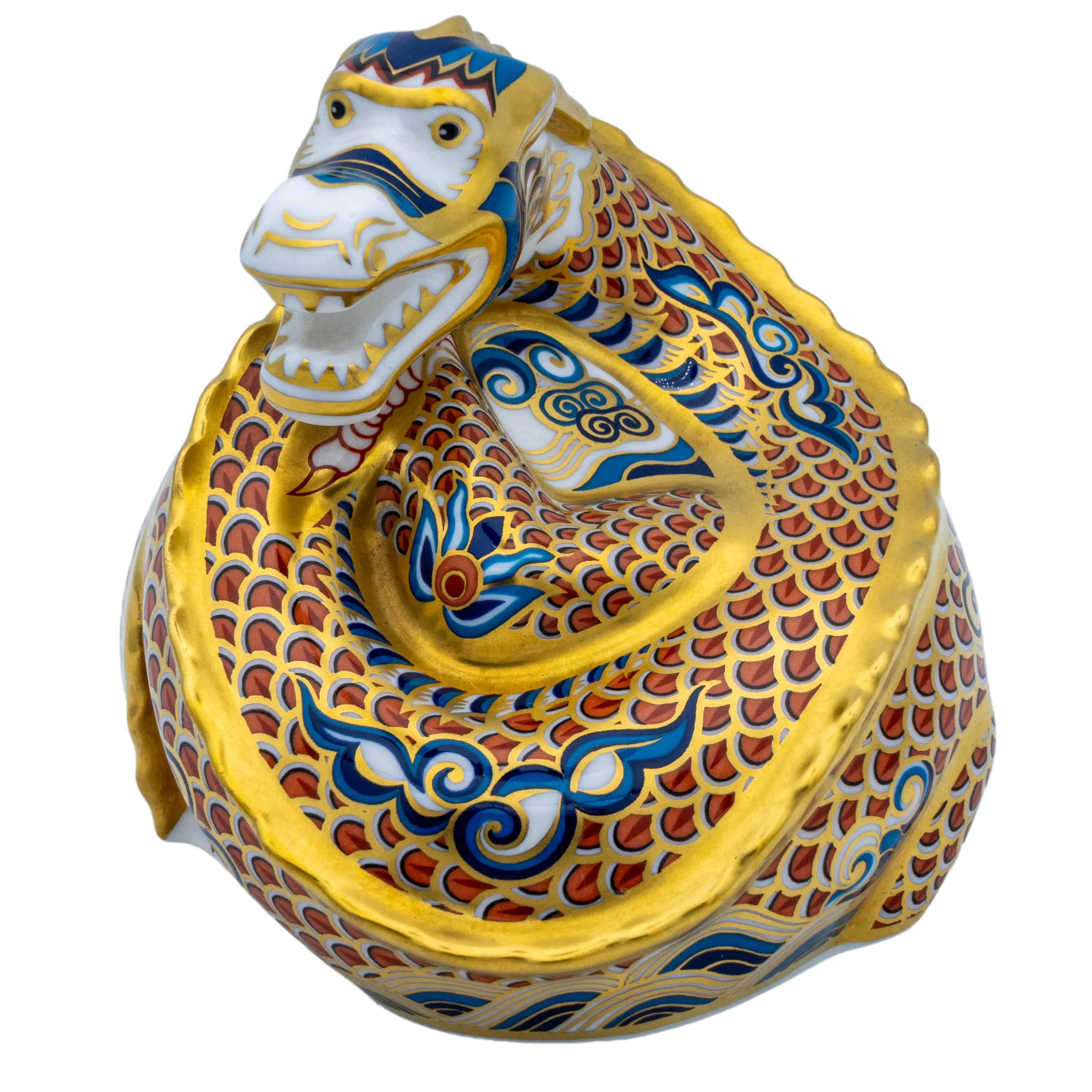 Royal Crown Derby Dragon of Happiness Paperweight Bone China
