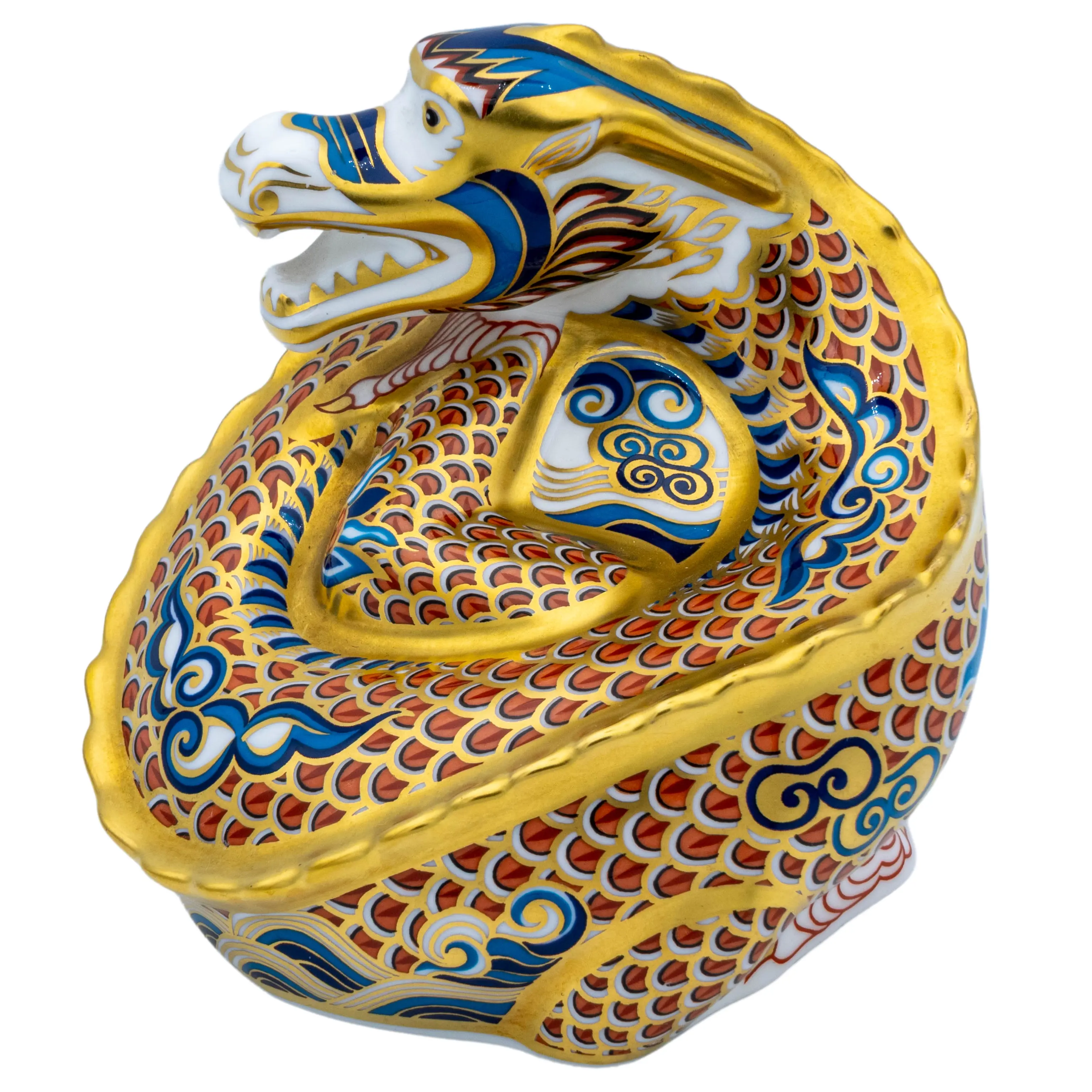 Royal Crown Derby Dragon of Happiness Paperweight Bone China
