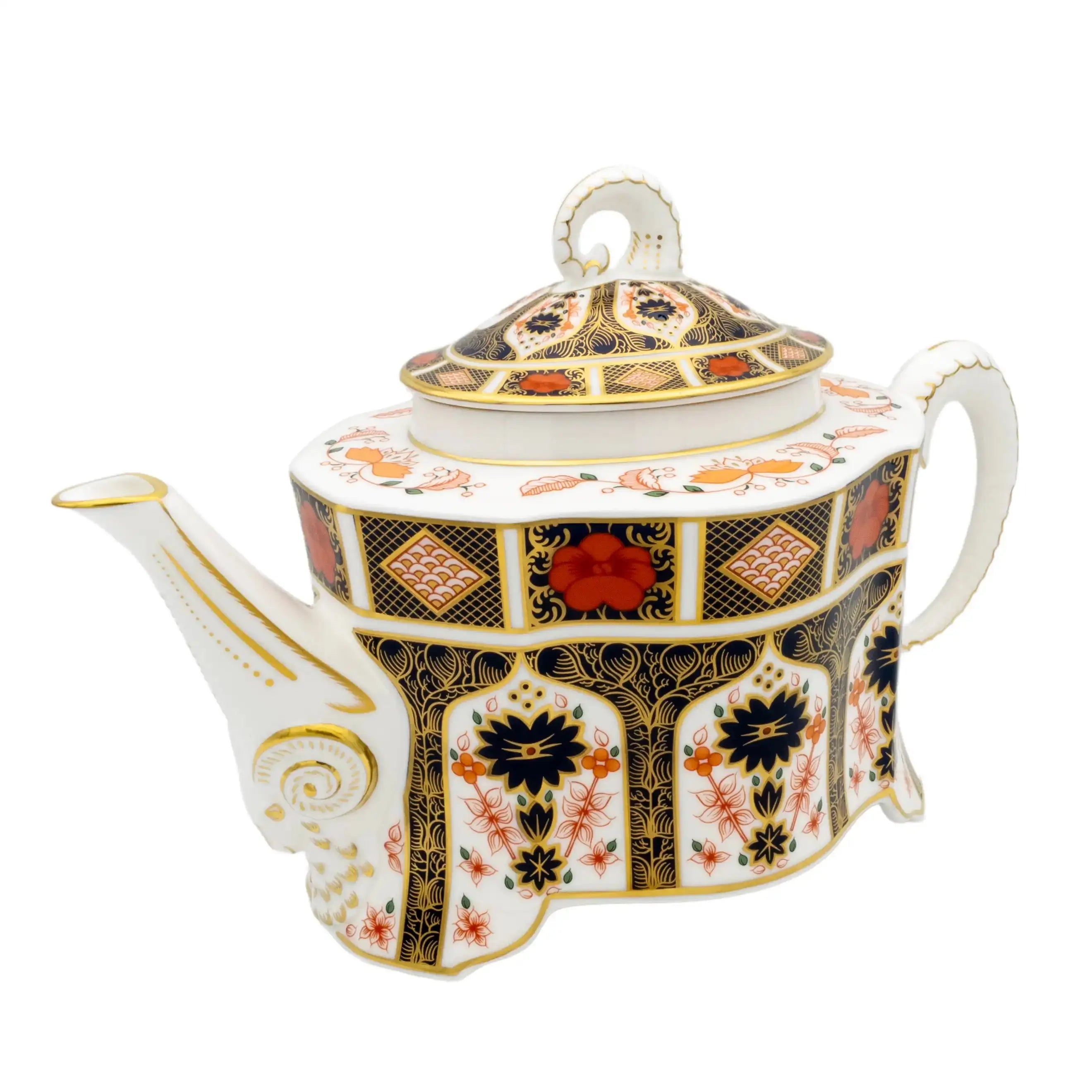 Royal Crown Derby Imari 1128 Ram Teapot