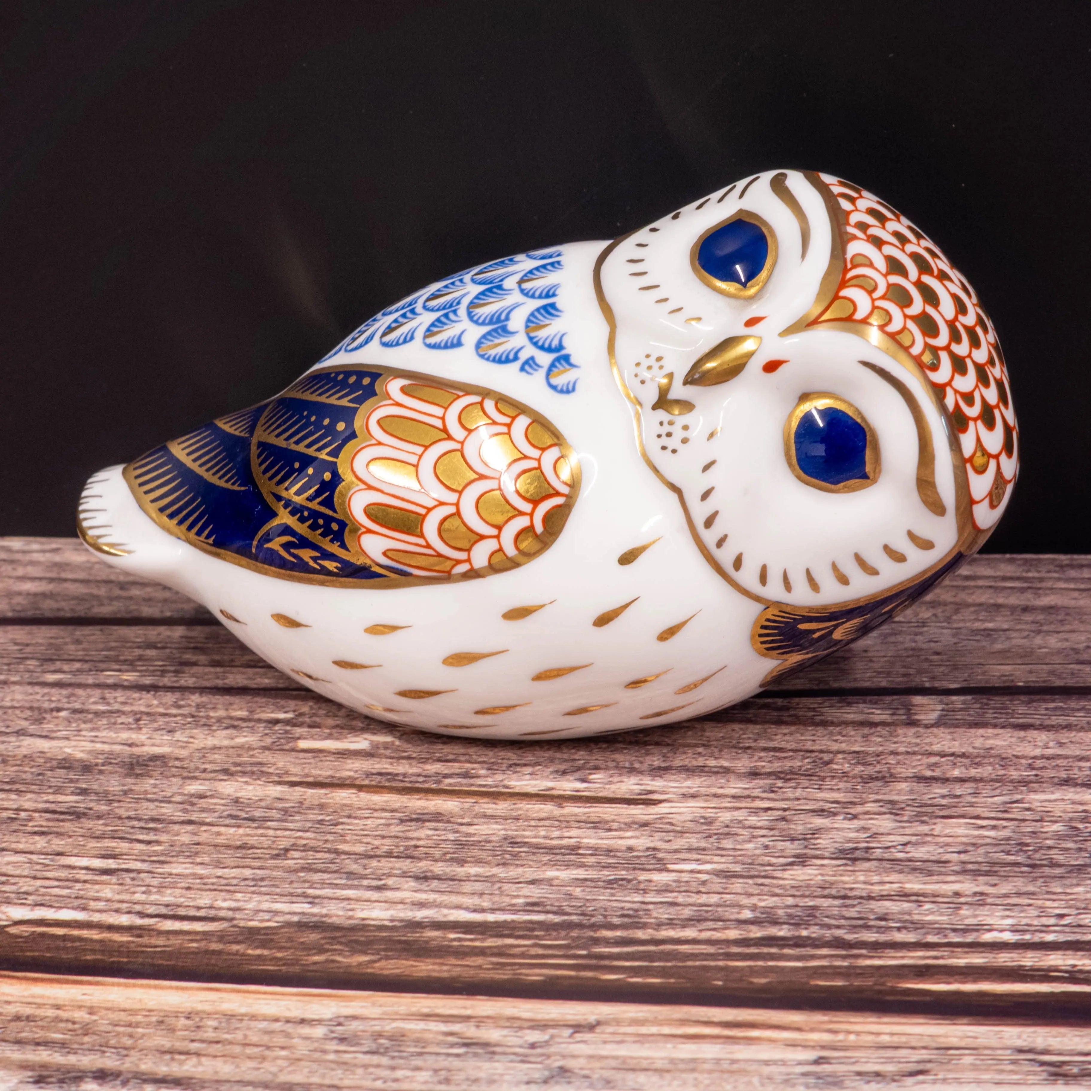 Royal Crown Derby Owl Paperweight Bone China Collectible