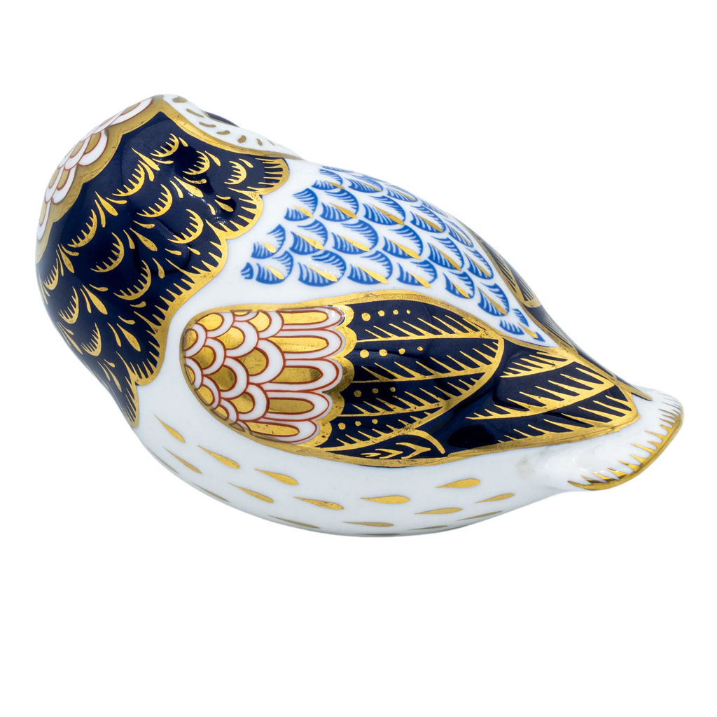 Royal Crown Derby Owl Paperweight Bone China Collectible