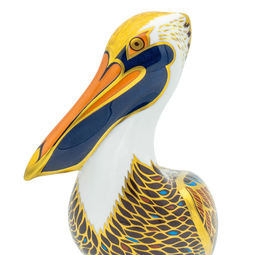Royal Crown Derby Brown Pelican Paperweight Bone China