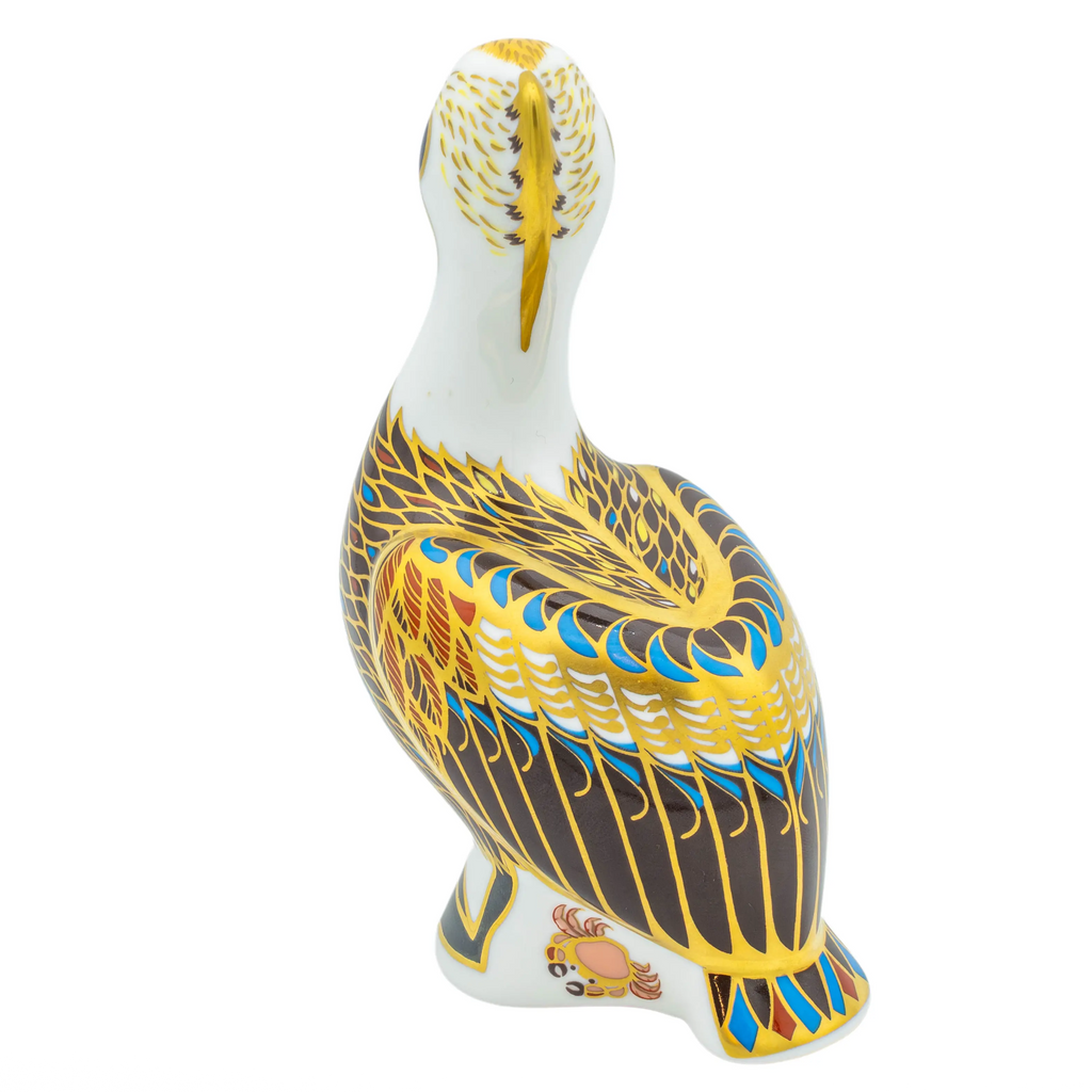 Royal Crown Derby Brown Pelican Paperweight Bone China