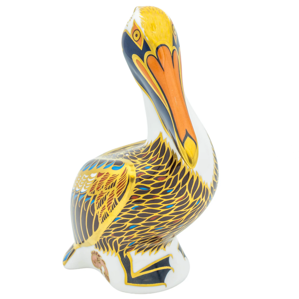 Royal Crown Derby Brown Pelican Paperweight Bone China