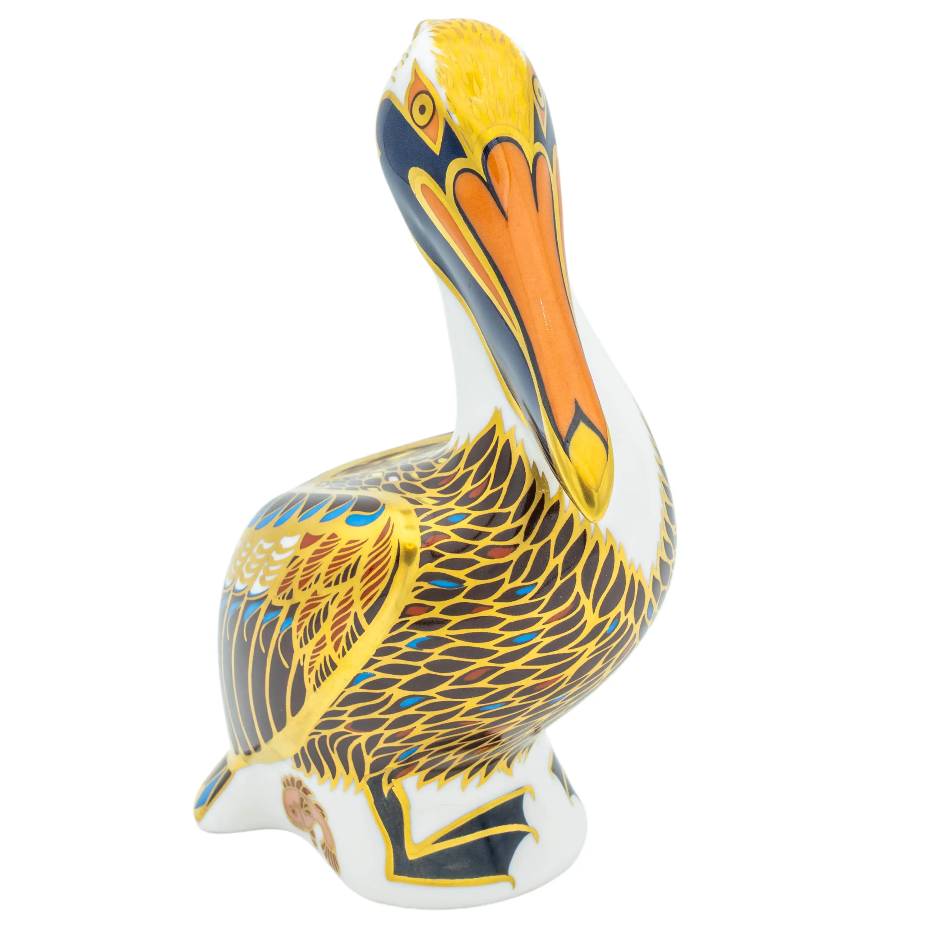 Royal Crown Derby Brown Pelican Paperweight Bone China