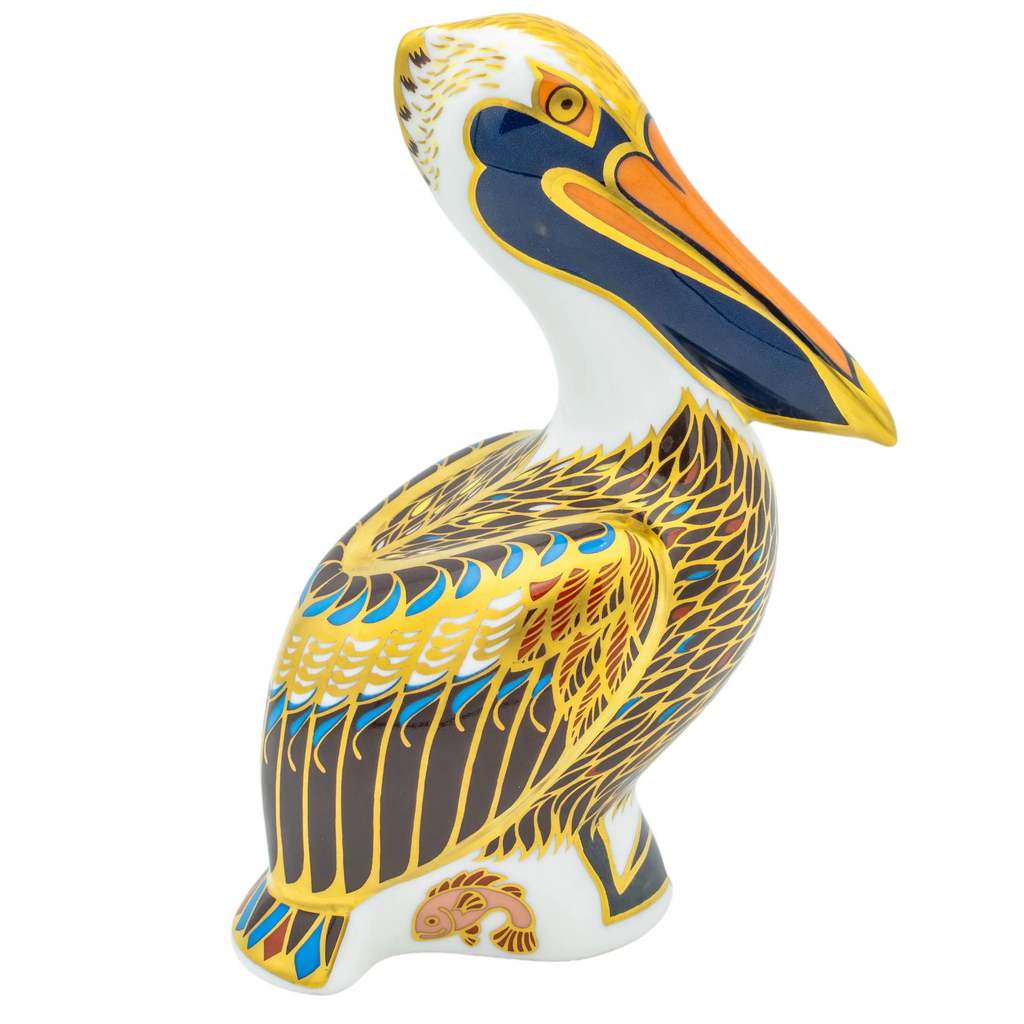 Royal Crown Derby Brown Pelican Paperweight Bone China