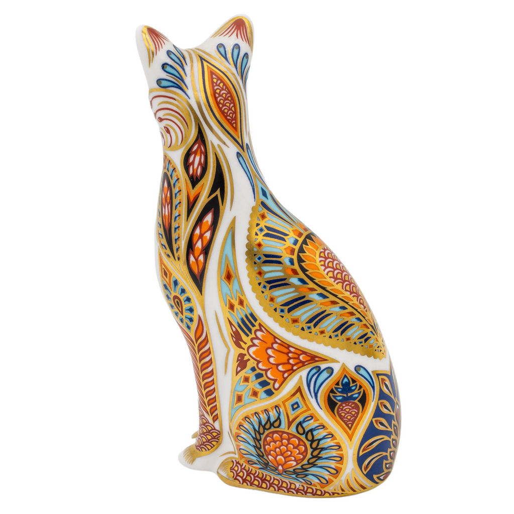 Royal Crown Derby Siamese Cat Paperweight Bone China
