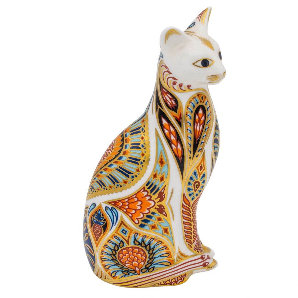 Royal Crown Derby Siamese Cat Paperweight Bone China