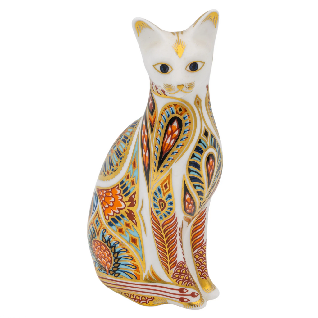 Royal Crown Derby Siamese Cat Paperweight Bone China