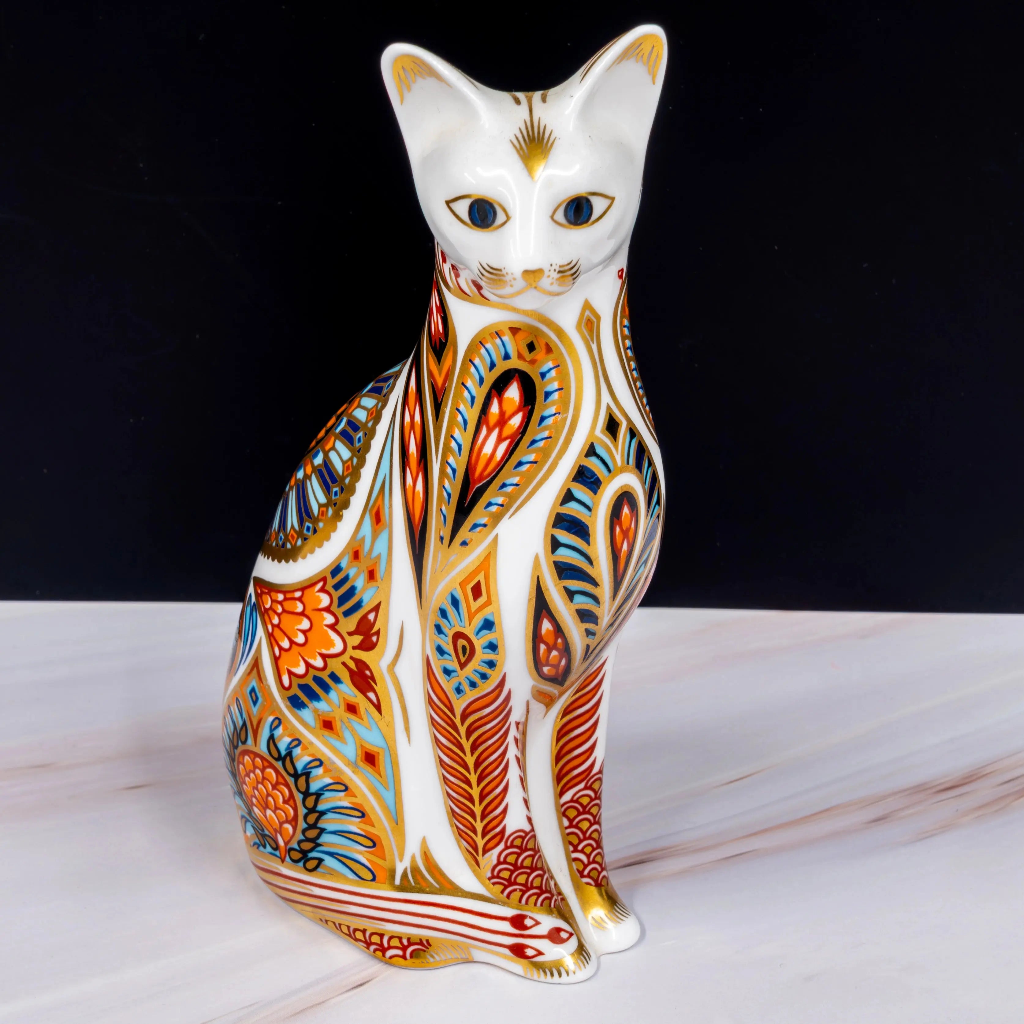 Royal Crown Derby Siamese Cat Paperweight Bone China