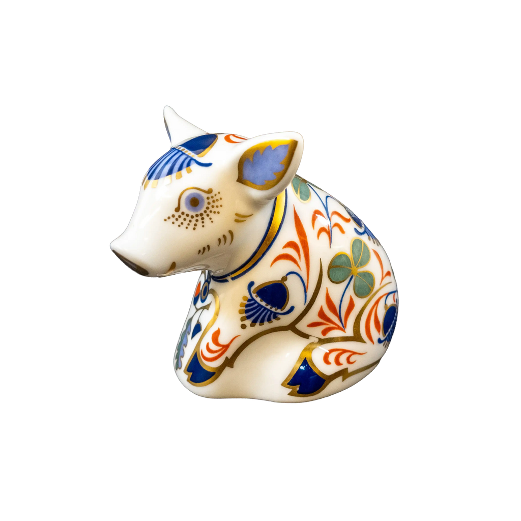 Royal Crown Derby Snuffle Piglet Paperweight