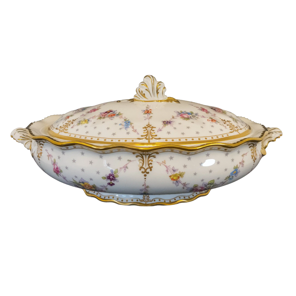 Royal Crown Derby Antoinette Covered Vegetable Dish