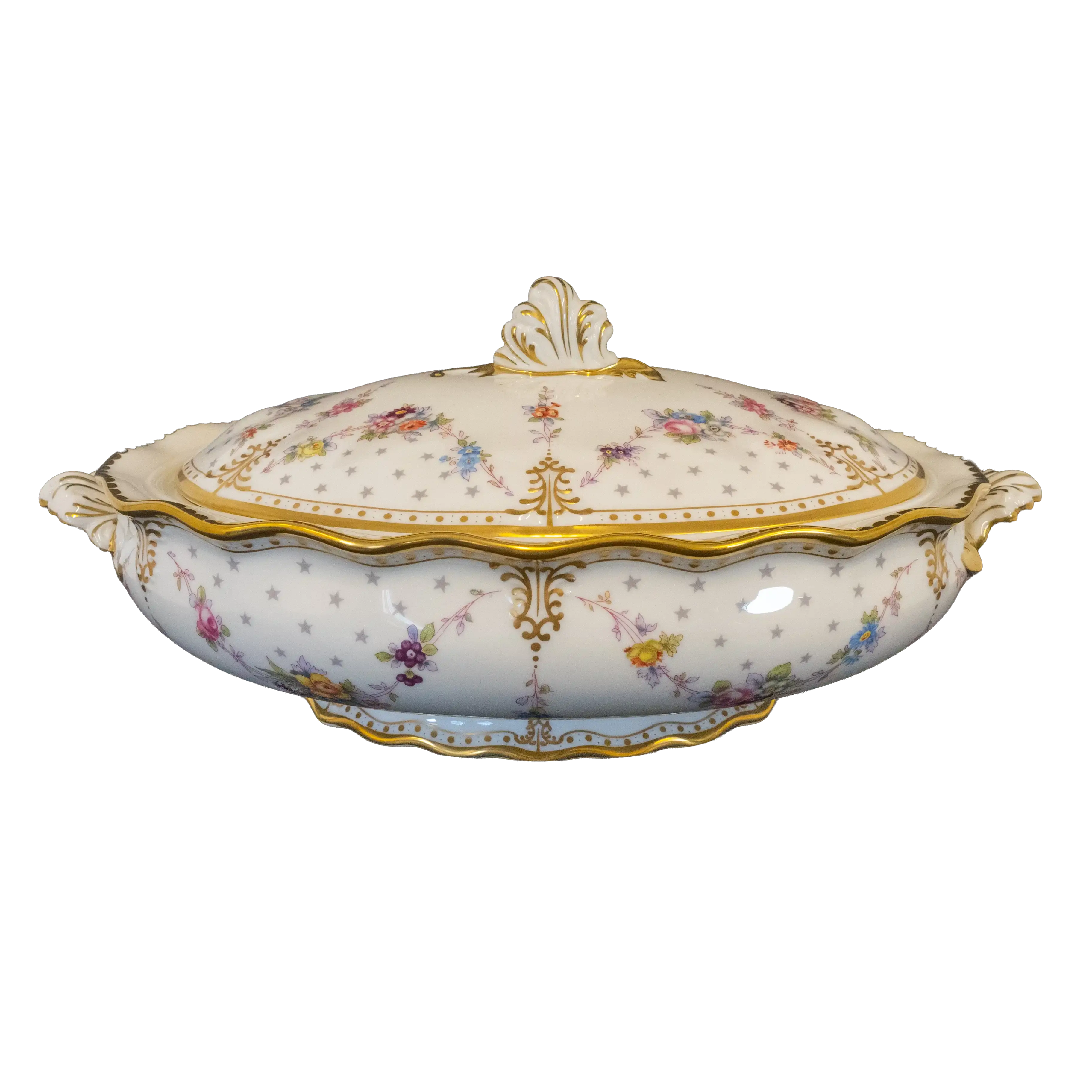 Royal Crown Derby Antoinette Covered Vegetable Dish
