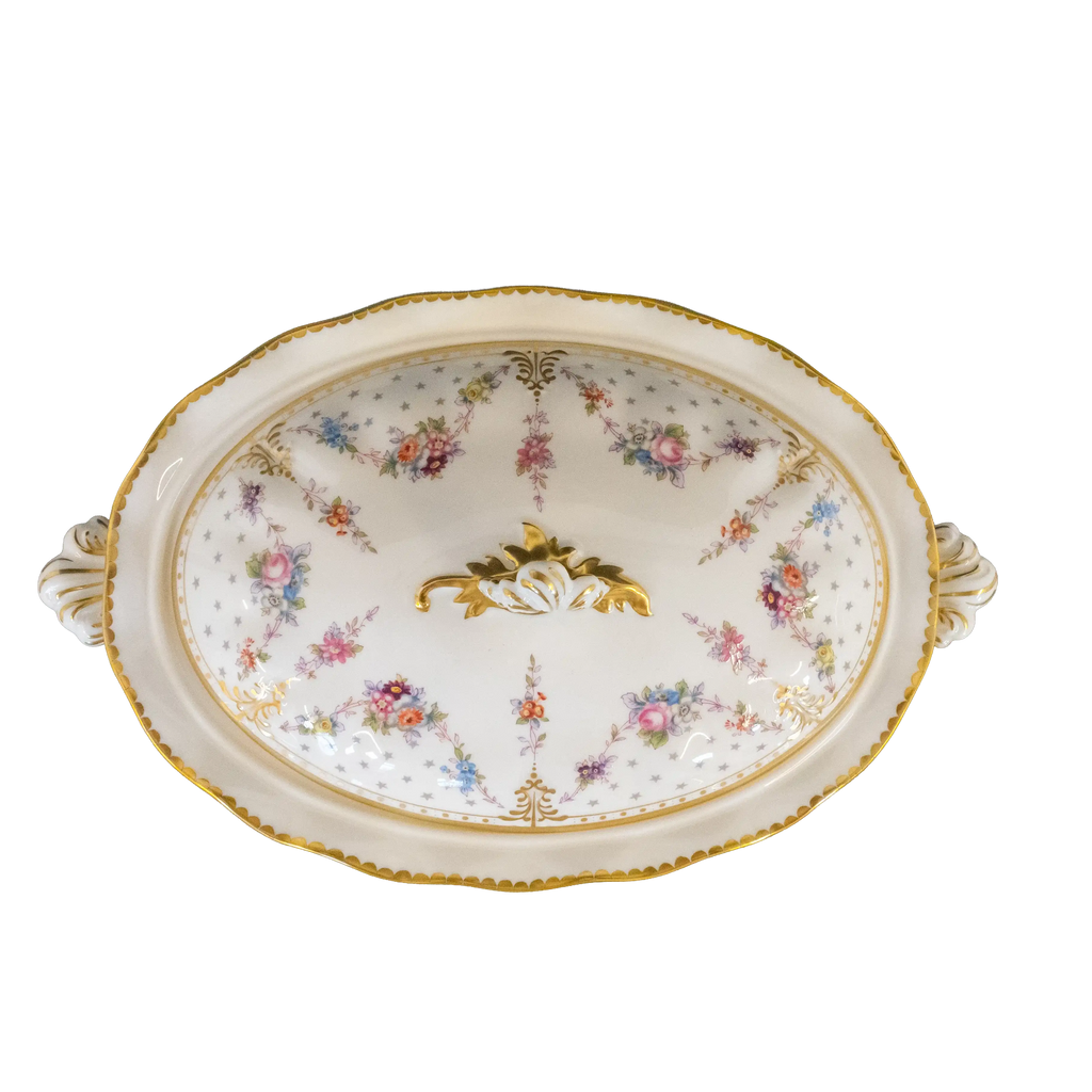 Royal Crown Derby Antoinette Covered Vegetable Dish