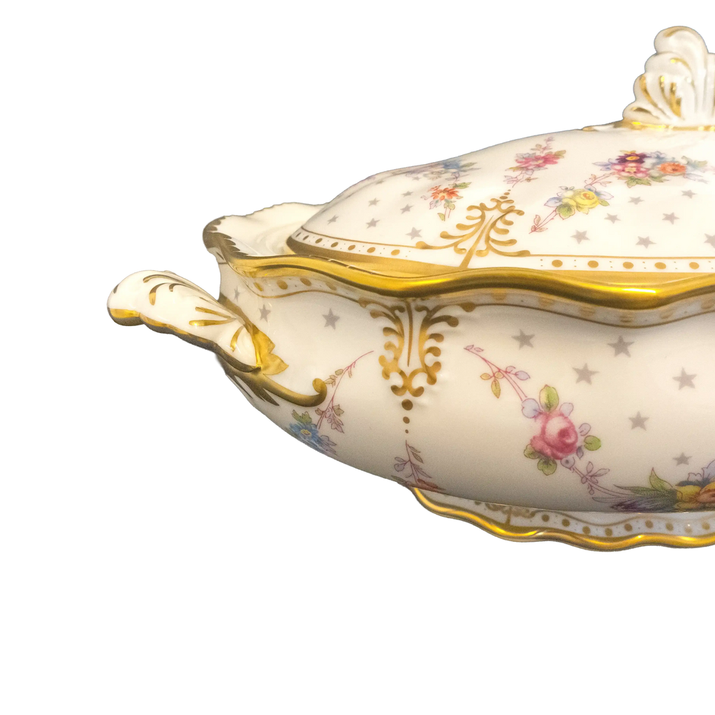 Royal Crown Derby Antoinette Covered Vegetable Dish