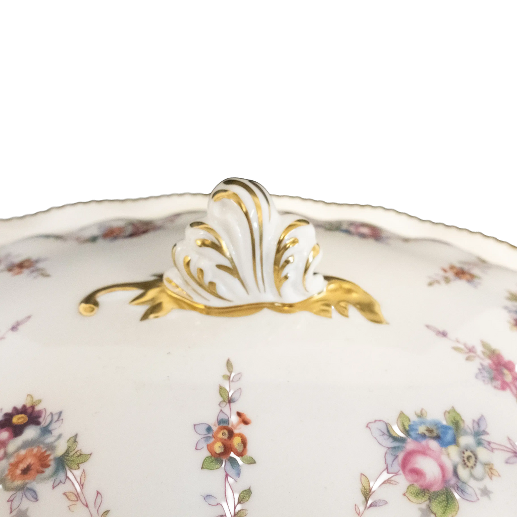 Royal Crown Derby Antoinette Covered Vegetable Dish
