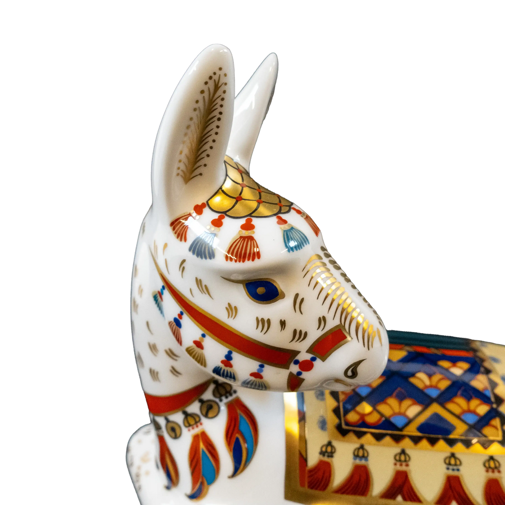 Royal Crown Derby Imari Thistle Donkey & Plate