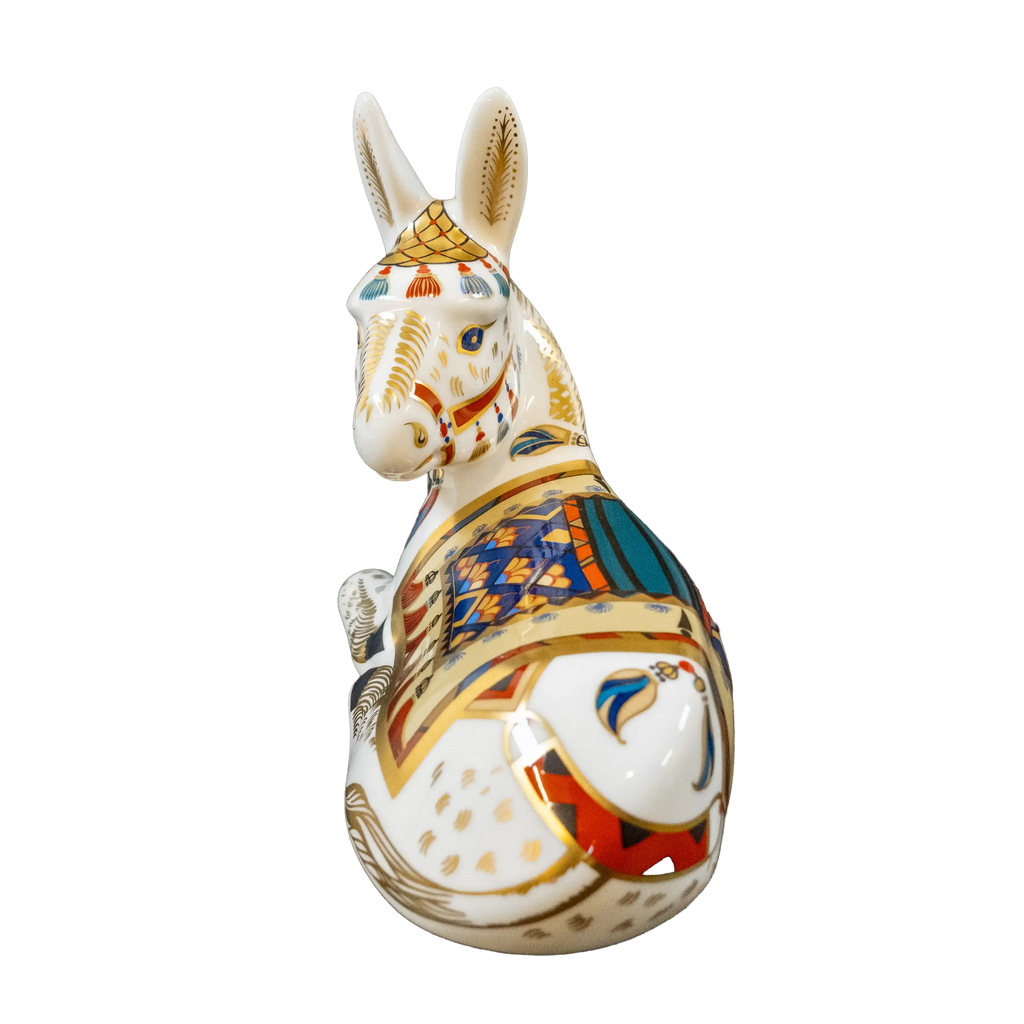 Royal Crown Derby Imari Thistle Donkey & Plate