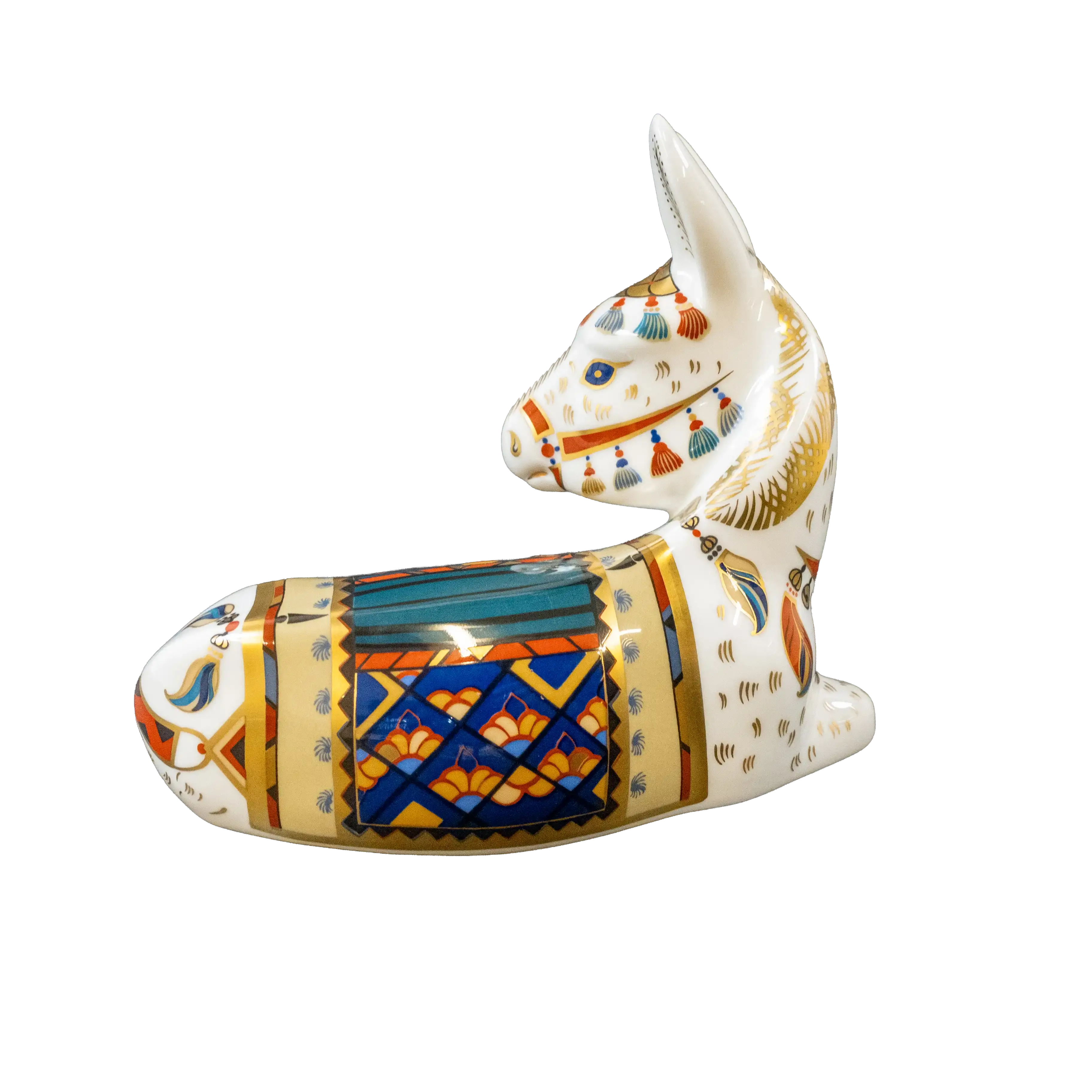 Royal Crown Derby Imari Thistle Donkey & Plate