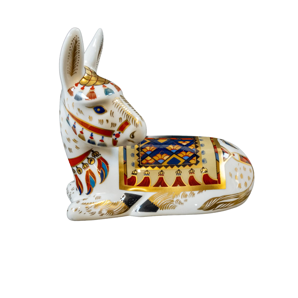 Royal Crown Derby Imari Thistle Donkey & Plate