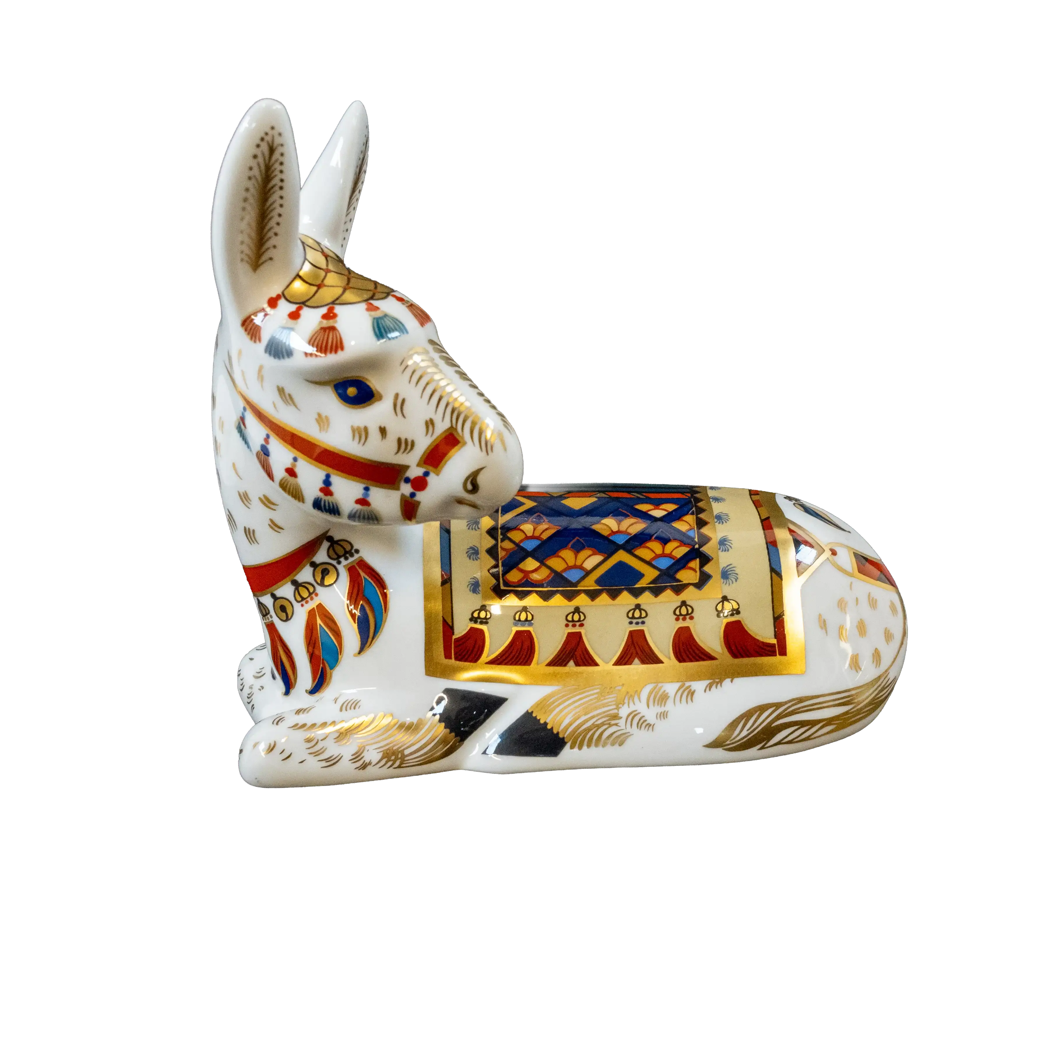 Royal Crown Derby Imari Thistle Donkey & Plate