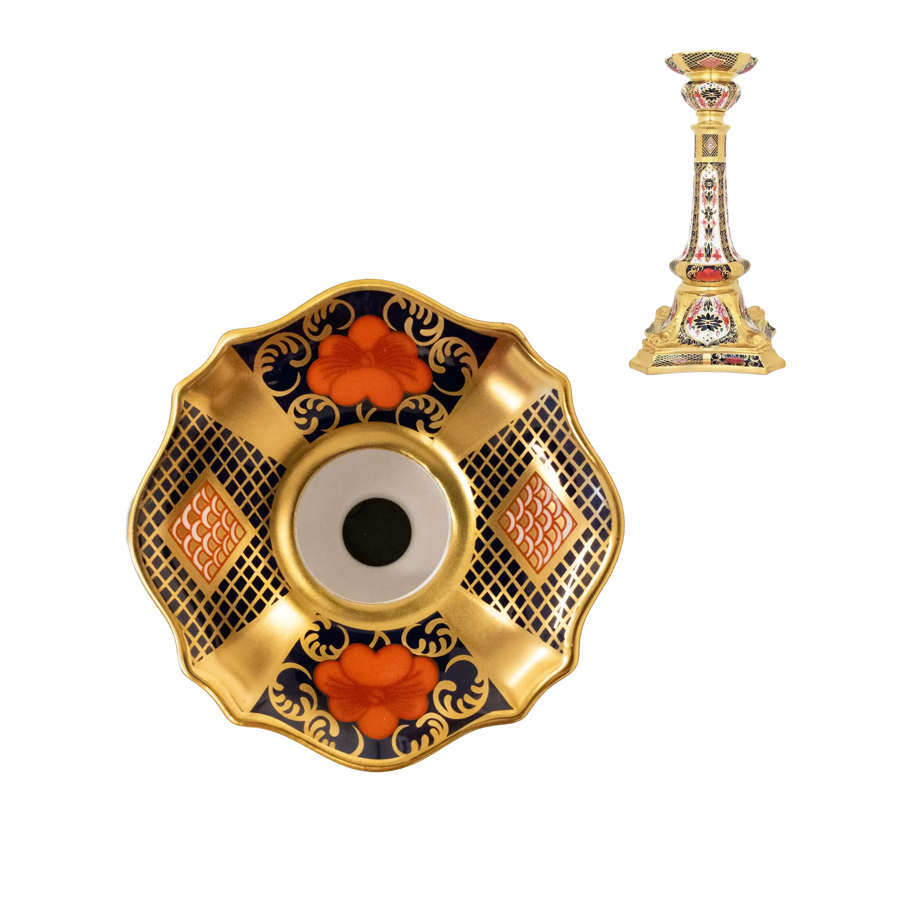 Royal Crown Derby Old Imari SGB L/S Candlestick Top Section